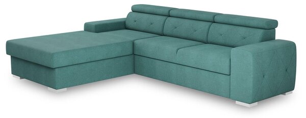 ROZKLADACIA ROHOVÁ SEDAČKA, textil, zelená MID.YOU - Sedačky, Online Only