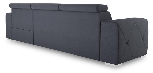 ROZKLADACIA ROHOVÁ SEDAČKA, textil, modrá, sivá MID.YOU - Sedačky, Online Only