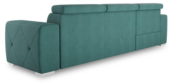 ROZKLADACIA ROHOVÁ SEDAČKA, textil, zelená MID.YOU - Sedačky, Online Only