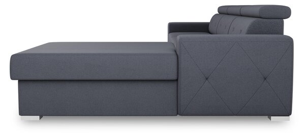 ROZKLADACIA ROHOVÁ SEDAČKA, textil, modrá, sivá MID.YOU - Sedačky, Online Only