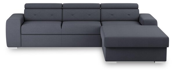 ROZKLADACIA ROHOVÁ SEDAČKA, textil, modrá, sivá MID.YOU - Sedačky, Online Only