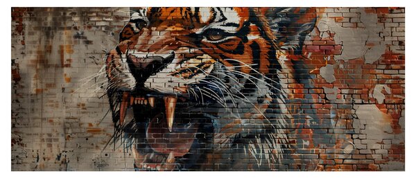 Obraz - Tiger z tehál (120x50 cm)