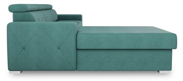 ROZKLADACIA ROHOVÁ SEDAČKA, textil, zelená MID.YOU - Sedačky, Online Only
