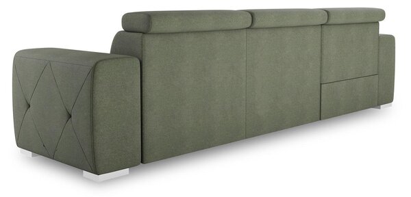 ROZKLADACIA ROHOVÁ SEDAČKA, textil, olivovozelená MID.YOU - Sedačky, Online Only