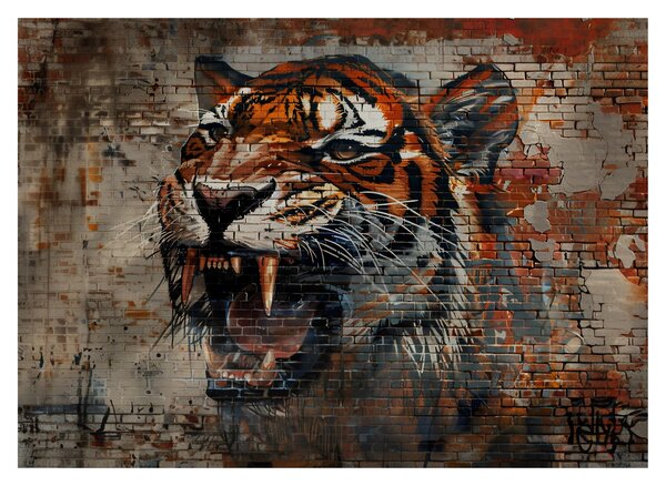 Obraz - Tiger z tehál (70x50 cm)