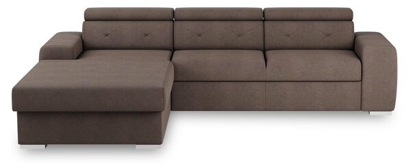 ROZKLADACIA ROHOVÁ SEDAČKA, textil, hnedá MID.YOU - Sedačky, Online Only