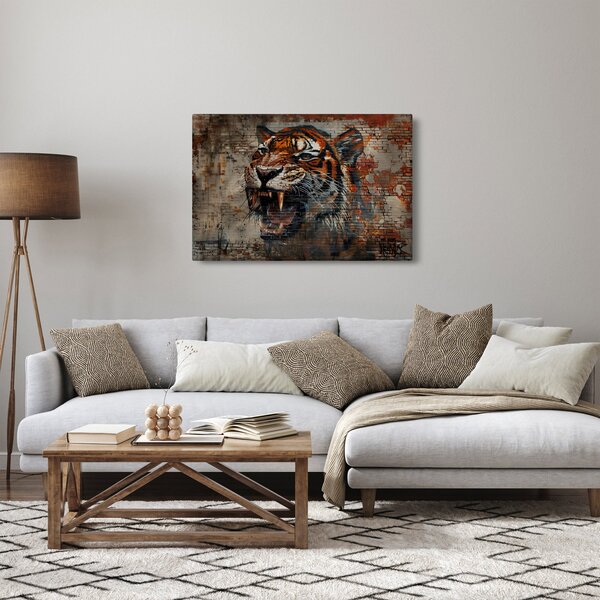 Obraz - Tiger z tehál (90x60 cm)
