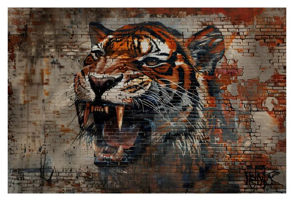 Obraz - Tiger z tehál (90x60 cm)