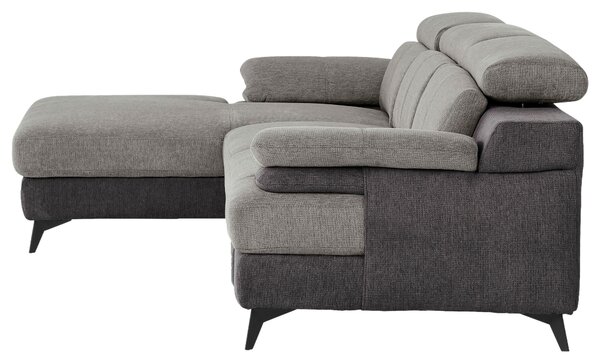 ROHOVÁ SEDAČKA, textil, svetlosivá, tmavosivá Livetastic - Sedačky, Online Only