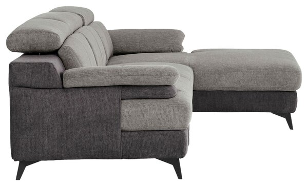 ROHOVÁ SEDAČKA, textil, svetlosivá, tmavosivá Livetastic - Sedačky, Online Only