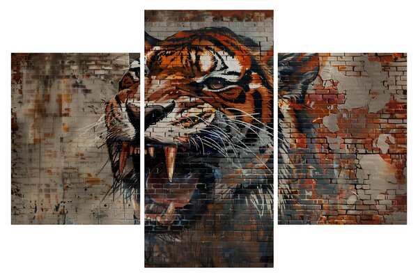 Obraz - Tiger z tehál (90x60 cm)