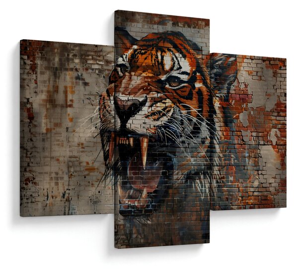 Obraz - Tiger z tehál (90x60 cm)
