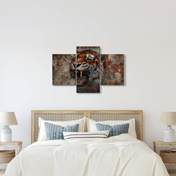 Obraz - Tiger z tehál (90x60 cm)
