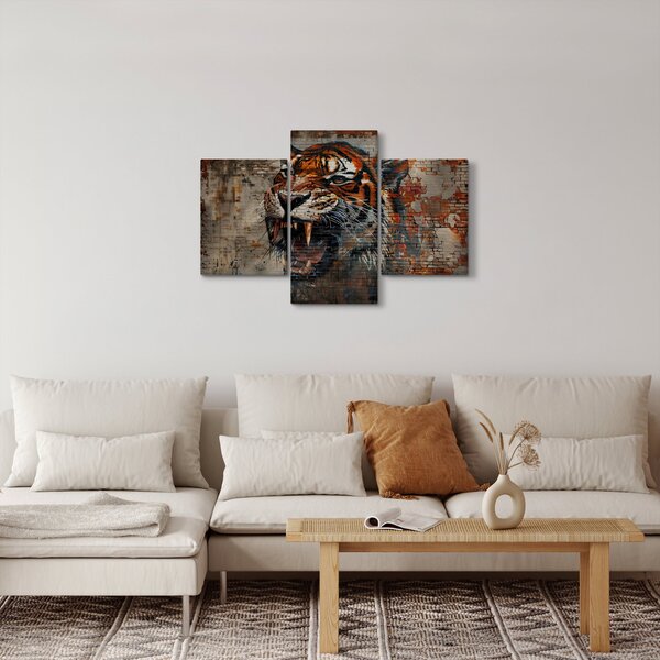 Obraz - Tiger z tehál (90x60 cm)