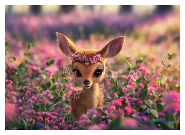 Obraz - Roztomilá srnčeka (70x50 cm)