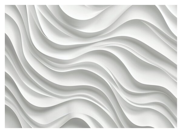 Obraz - 3D biele vlny (70x50 cm)