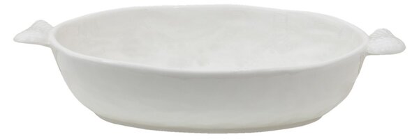 Biela servírovacia misa s krídlami Wings - 26*14*5 cm - Clayre & Eef
