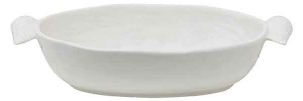 Biela servírovacia misa s krídlami Wings - 26*14*5 cm - Clayre & Eef