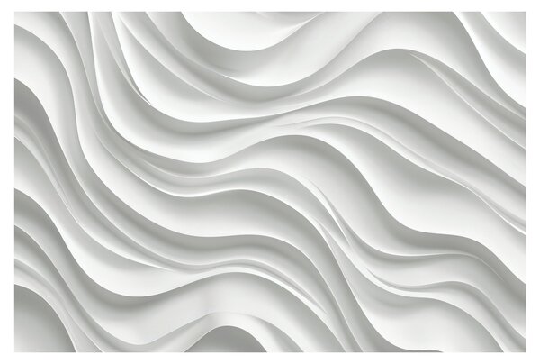 Obraz - 3D biele vlny (90x60 cm)