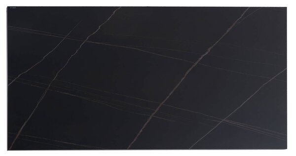 MUZZA Rozkladací stôl sallie 140 (200) x 90 cm bielo-čierny