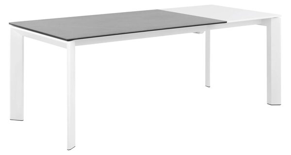 MUZZA Rozkladací stôl sallie 160 (240) x 90 cm sivo-biely