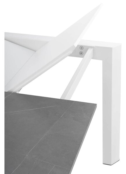 MUZZA Rozkladací stôl sallie 160 (240) x 90 cm sivo-biely