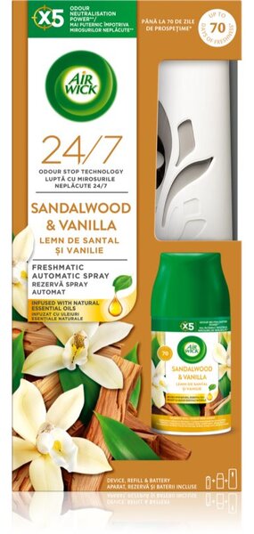 Air Wick Freshmatic Sandalwood & Vanilla automatický osviežovač vzduchu s náplňou 250 ml