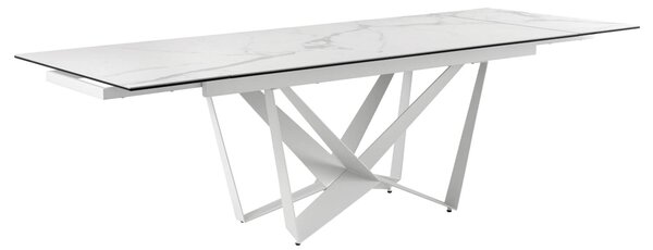 MUZZA Rozkladací stôl aysha 180 (220/260) x 100 cm biely