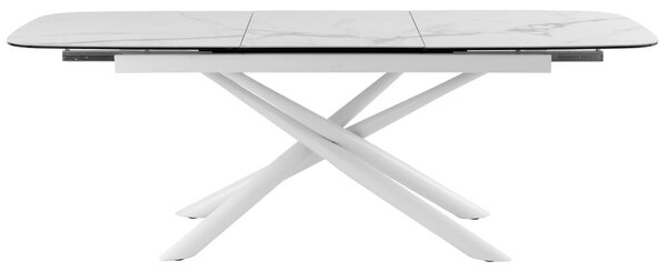 MUZZA Rozkladací stôl sena 160 (200) x 95 cm biely