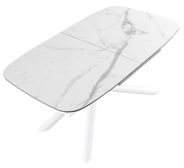 MUZZA Rozkladací stôl sena 160 (200) x 95 cm biely