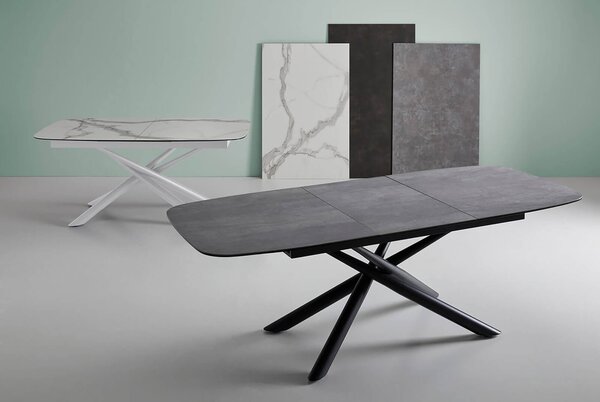 MUZZA Rozkladací stôl sena 160 (200) x 95 cm biely