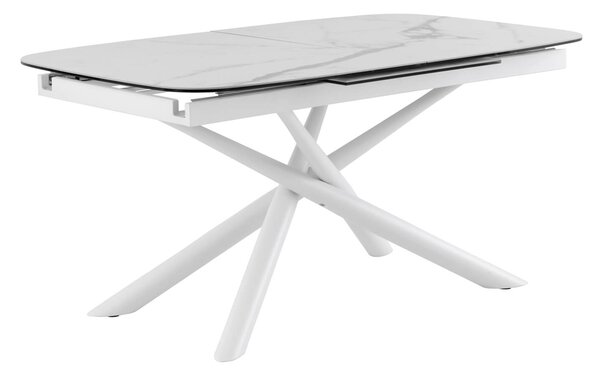 MUZZA Rozkladací stôl sena 160 (200) x 95 cm biely