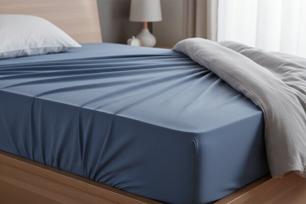 Jersey prestieradlo EKONOM 160x200 cm modré