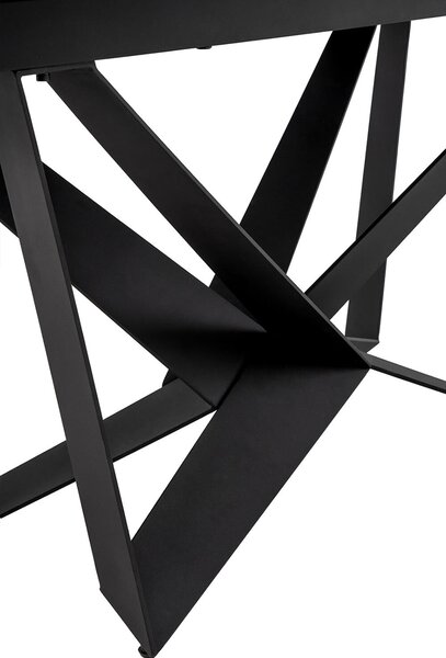 MUZZA Rozkladací stôl aysha 180 (220/260) x 100 cm antracitový