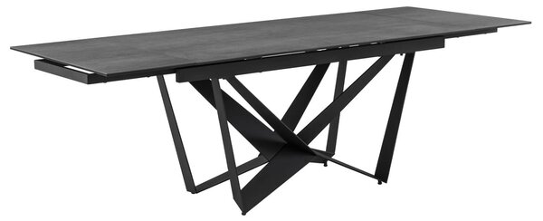 MUZZA Rozkladací stôl aysha 180 (220/260) x 100 cm antracitový