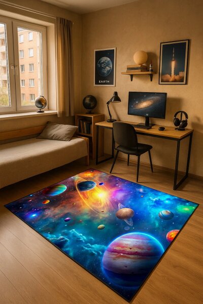Protišmykový herný koberec Galaxia