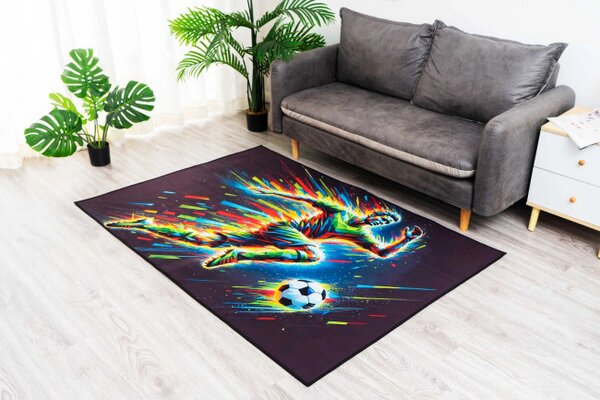 Protišmykový herný koberec FootBall viacfarebný