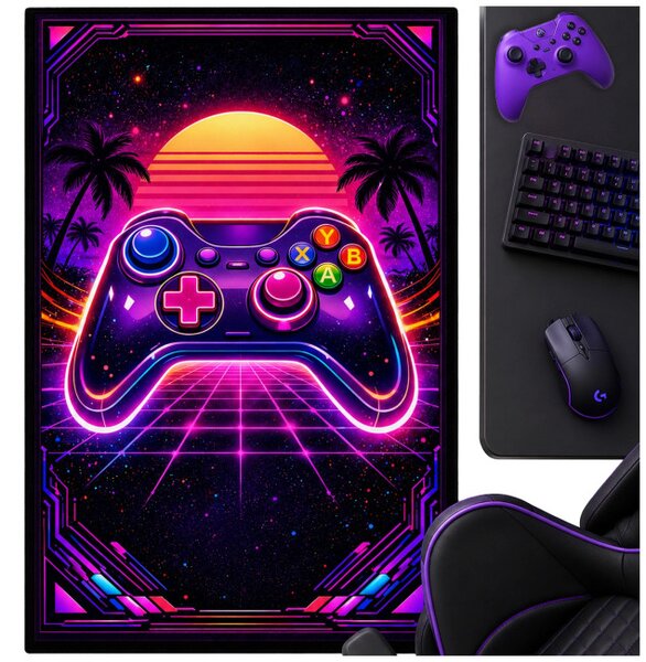 Protišmykový herný koberec Retro Pad