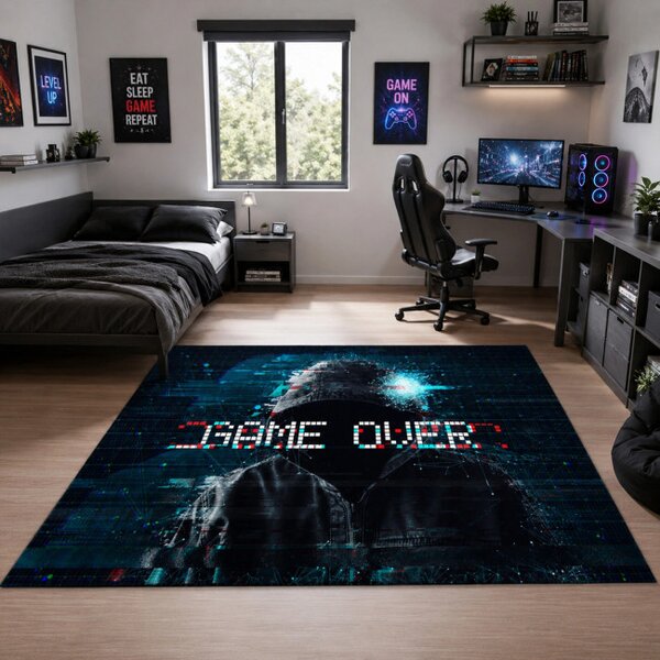 Protišmykový herný koberec Game Over