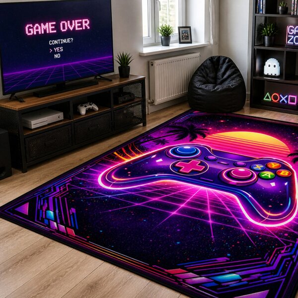 Protišmykový herný koberec Retro Pad