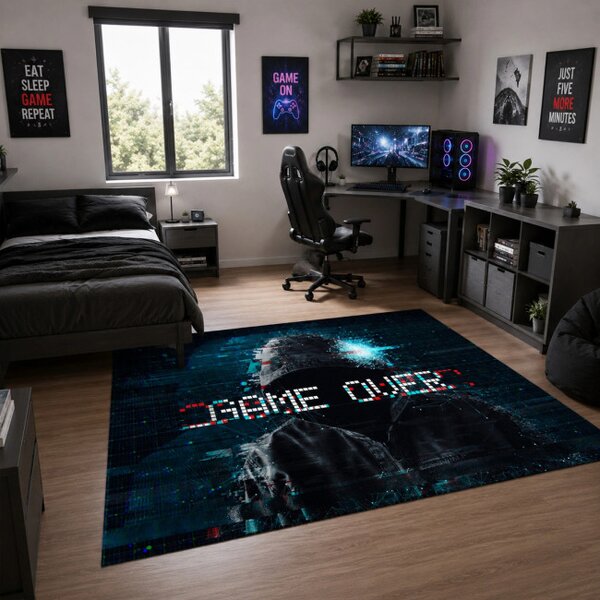 Protišmykový herný koberec Game Over