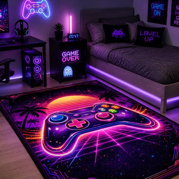 Protišmykový herný koberec Retro Pad