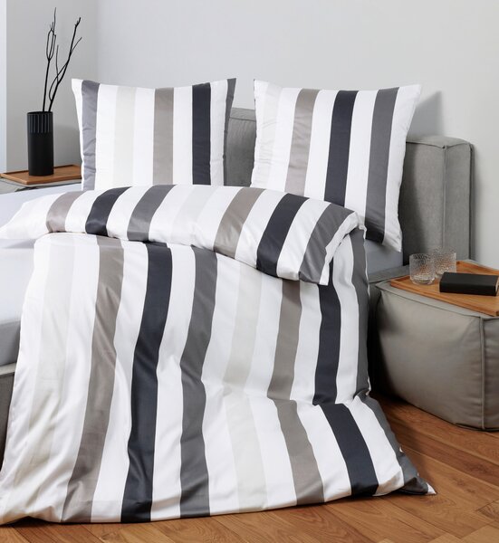 POSTEĽNÁ BIELIZEŇ, makosatén, sivá, 135/200 cm Janine - Online Only bytové doplnky, Online Only