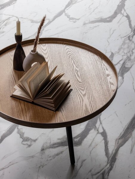 MUZZA Konferenčný stolík Mesa L ø 60 x 34 cm čierny