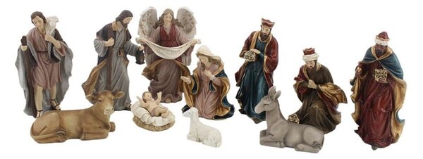 Vianočné dekorácie figúrky Betlehem – súprava 11 ks / 10*5*15 cm - Clayre & Eef