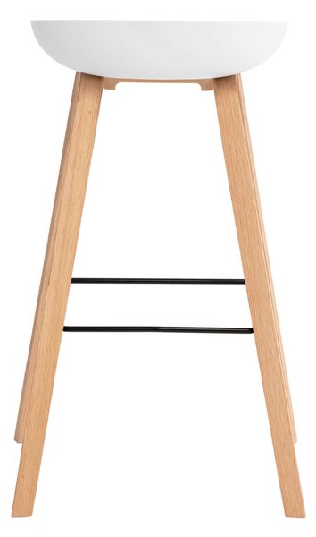 MUZZA Barová stolička rieno 76 cm biela