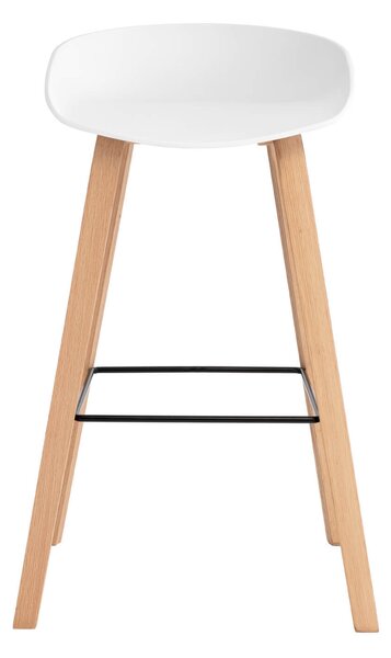 MUZZA Barová stolička rieno 76 cm biela