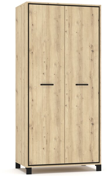 Nabbi Dvojdverová šatníková skriňa Vinap W-2D - dub artisan / wenge tmavá