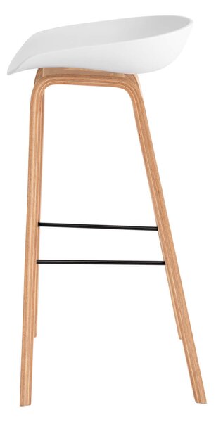 MUZZA Barová stolička rieno 76 cm biela