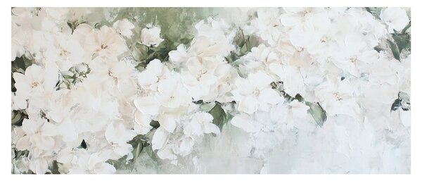 Obraz - Abstrakcia bielych kvetov (120x50 cm)